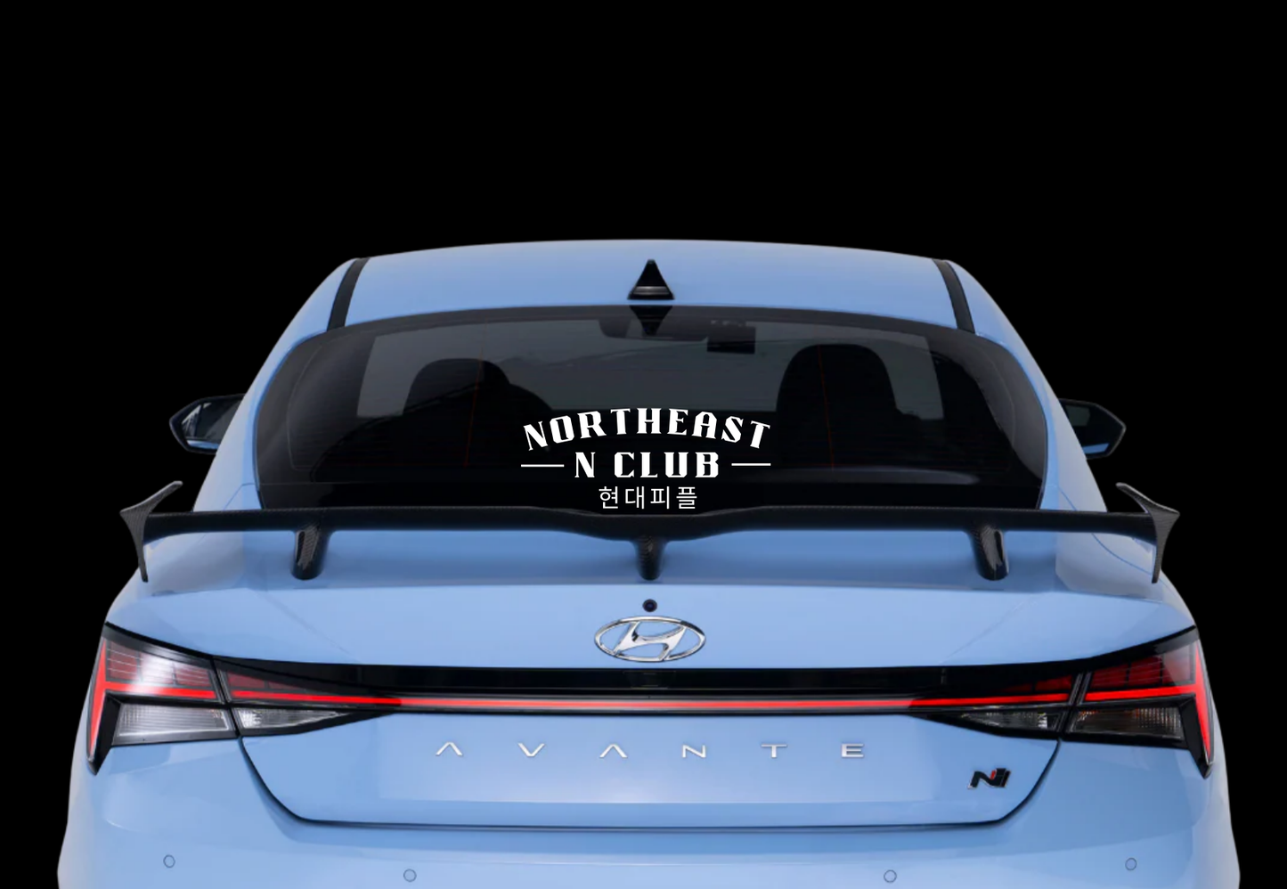 Northeast N Club "Hyundai People" Rear Windshield Banner